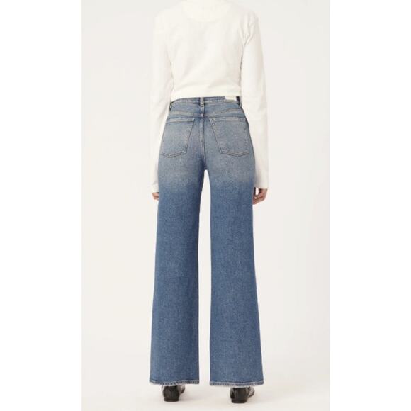 DL1961 Hepburn High Rise Wide Leg Jeans 32" Sz 26 In East Lake MSRP $219 NWT - Picture 4 of 16